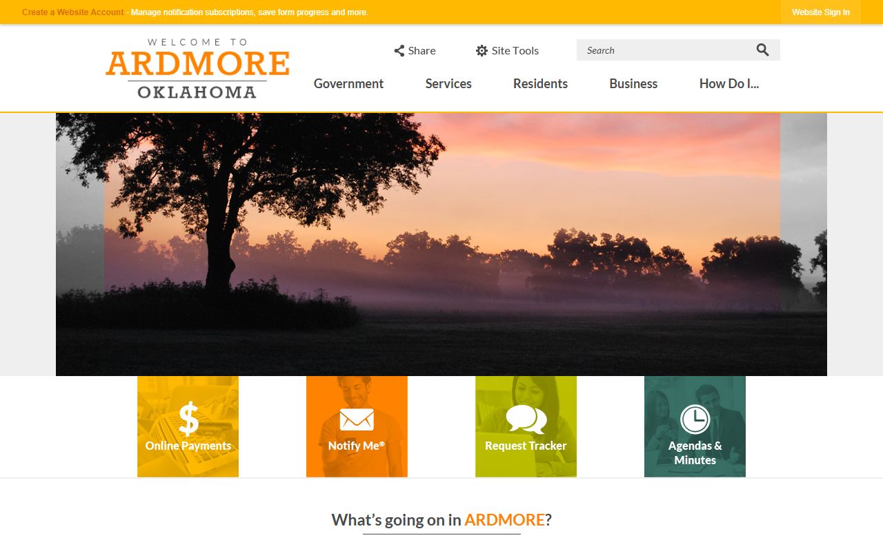 Ardmore city records website for criminal history searches