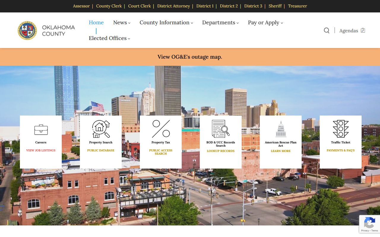 Oklahoma County records portal for Midwest City criminal history