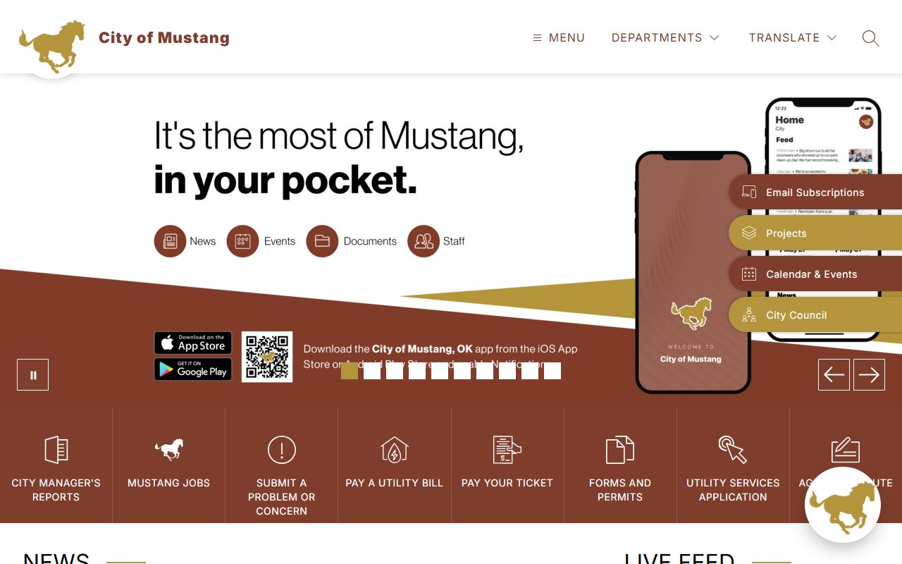 Mustang city records and police department website for criminal history