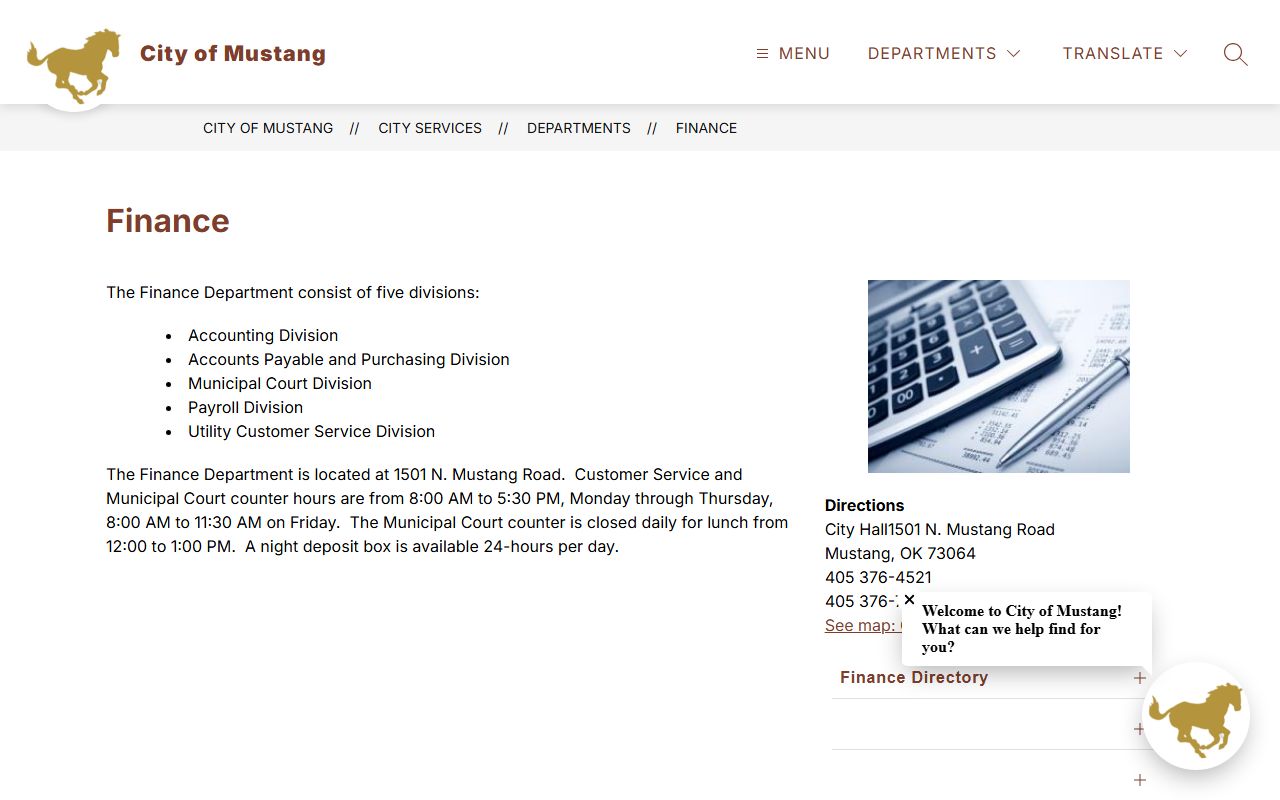 Mustang municipal court records and payment portal for criminal history