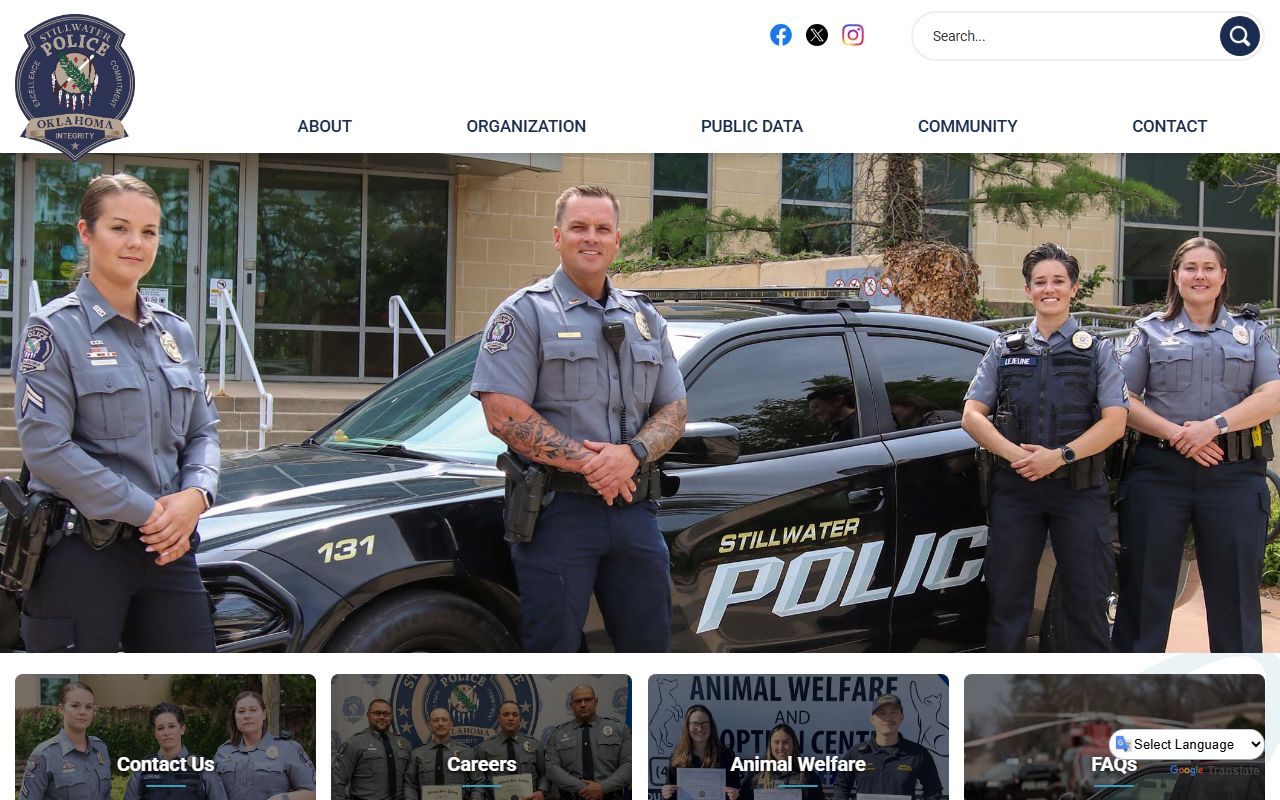 Stillwater Police Department website for criminal history records requests