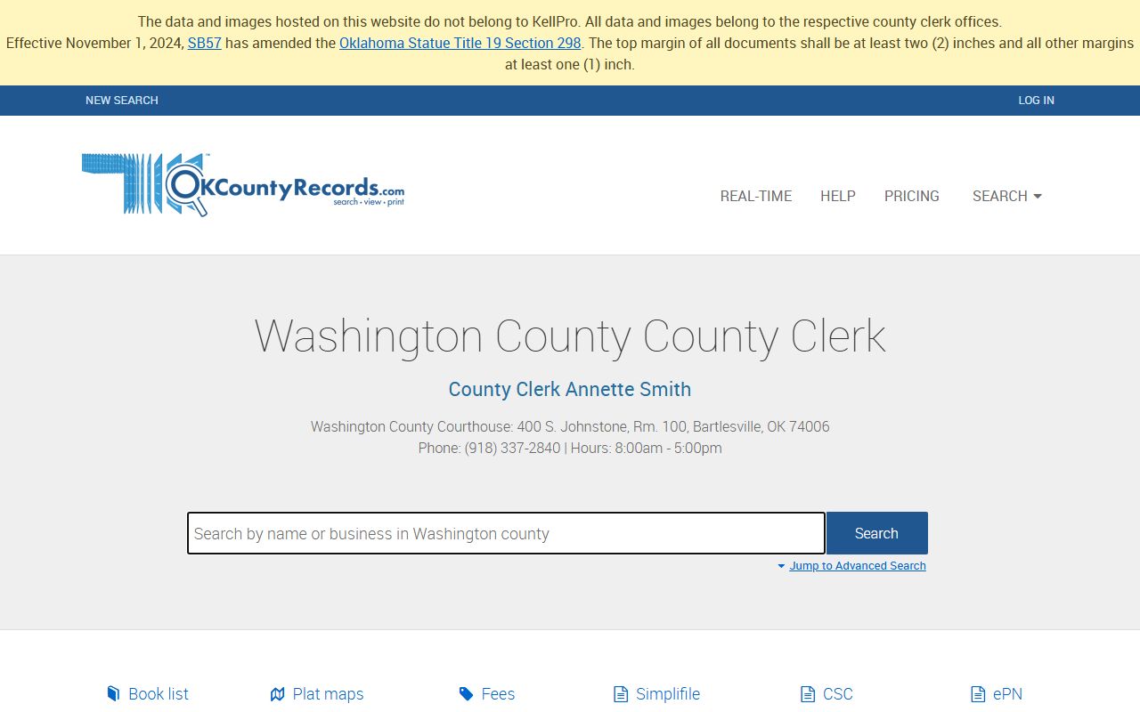 Washington County criminal history and land records search portal